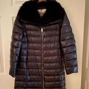 HERNO womens puffer jacket with fur detail. Brand new with tags! Sz 48 euro